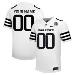 Custom Iowa State Cyclones Football White Alternate Stitched Jersey