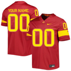 Custom Iowa State Cyclones Football Cardinal Untouchable Stitched Jersey