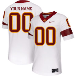 Custom Iowa State Cyclones Football White Untouchable Stitched Jersey