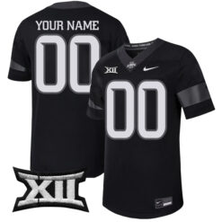 Custom Iowa State Cyclones Football Black Untouchable Stitched Jersey w/ XII Patch