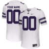 Custom Kansas State Wildcats Football White Untouchable Stitched Jersey