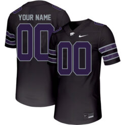 Custom Kansas State Wildcats Football Black Untouchable Stitched Jersey
