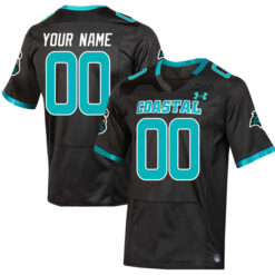 Custom Coastal Carolina Chanticleers Football Black Alternate Stitched Jersey
