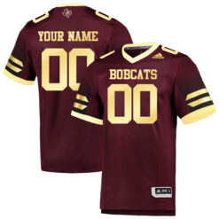 Custom Texas State Bobcats Football Maroon Home Stitched Jersey