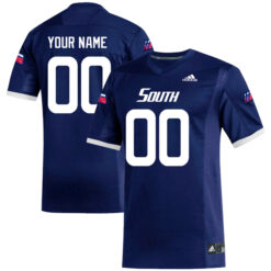 Custom South Alabama Jaguars Football Navy Home Stitched Jersey