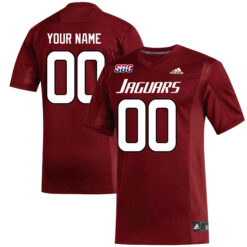 Custom South Alabama Jaguars Football Red Alternate Stitched Jersey w/ SBC Patch