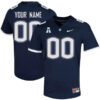 Custom Uconn Huskies Football Navy Home Stitched Jersey w/ AAC Patch