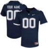 Custom Uconn Huskies Football Navy Home Stitched Jersey
