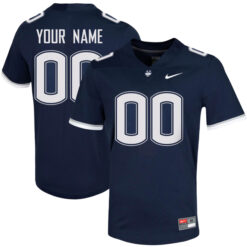 Custom Uconn Huskies Football Navy Home Stitched Jersey