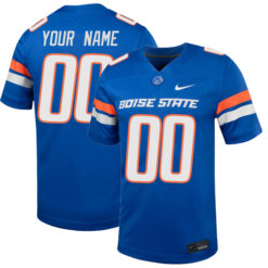 Custom Boise State Broncos Football Royal Home Stitched Jersey