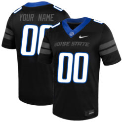 Custom Boise State Broncos Football Black Alternate Stitched Jersey