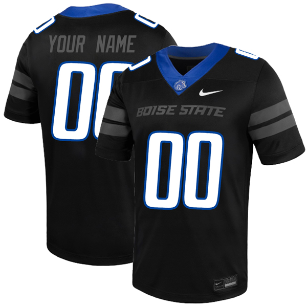 Custom Boise State Broncos Football Black Alternate Stitched Jersey