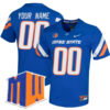 Custom Boise State Broncos Football Royal Untouchable Stitched Jersey w/ MWC Patch