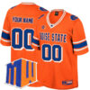 Custom Boise State Broncos Football Orange Colosseum Retro Stitched Jersey w/ MWC Patch