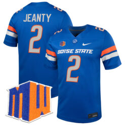 Ashton Jeanty Boise State Broncos Football Royal Home Stitched Jersey w/ MWC Patch