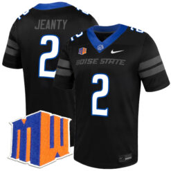 Ashton Jeanty Boise State Broncos Football Black Alternate Stitched Jersey w/ MWC Patch