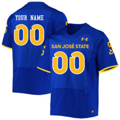 Custom San Jose State Spartans Football Royal Home Stitched Jersey