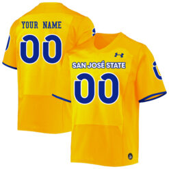 Custom San Jose State Spartans Football Gold Alternate Stitched Jersey