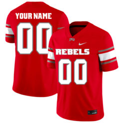 Custom UNLV Rebels Football Red Home Stitched Jersey
