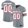 Custom UNLV Rebels Football Grey Alternate Stitched Jersey