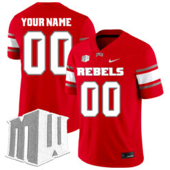 Custom UNLV Rebels Football Red Home Stitched Jersey w/ MWC Patch