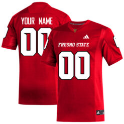 Custom Fresno State Bulldogs Football Red Home Stitched Jersey