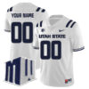 Custom Utah State Aggies Football White Away Stitched Jersey w/ MWC Patch