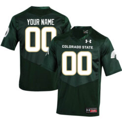 Custom Colorado State Rams Football Green Stitched Jersey