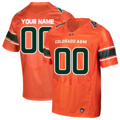Custom Colorado State Rams Football Orange Alternate Stitched Jersey