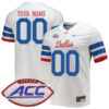 Custom SMU Mustangs Football White Untouchable Stitched Jersey w/ ACC Patch