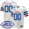 Custom SMU Mustangs Football White Stitched Jersey w/ ACC Patch