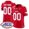 Custom SMU Mustangs Football Red Vapor F.U.S.E Limited Stitched Jersey w/ ACC Patch