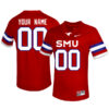 Custom SMU Mustangs Football Red Alternate Stitched Jersey