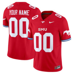 Custom SMU Mustangs Football Red Vapor F.U.S.E Limited Stitched Jersey