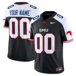 Custom SMU Mustangs Football Alternate Black Vapor F.U.S.E Limited Stitched Jersey