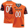 Custom UTSA Roadrunners Football Orange Game Stitched Jersey