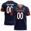 Custom UTSA Roadrunners Football Navy Game Stitched Jersey w/ AAC Patch