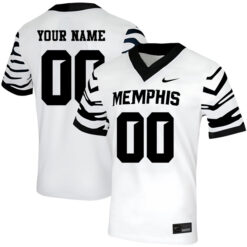 Custom Memphis Tigers Football White Alternate Stitched Jersey