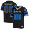 Custom Memphis Tigers Football Black Alternate Stitched Jersey w/ AAC Patch