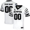 Custom Memphis Tigers Football White Alternate Stitched Jersey w/ AAC Patch
