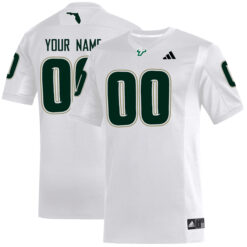 Custom South Florida Bulls Football White Away Stitched Jersey