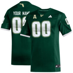 Custom South Florida Bulls Football Green Home Stitched Jersey w/ AAC Patch