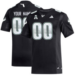 Custom South Florida Bulls Football Black Alternate Stitched Jersey w/ AAC Patch