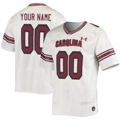 Custom South Carolina Gamecocks Football White Game Stitched Jersey