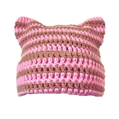 Striped Cat Ear Beanie
