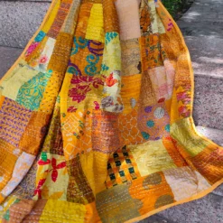 Indian Handmade Patchwork Kantha Quilt