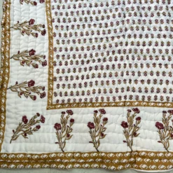 Reversible Jaipuri Hand Block Printed Cotton Quilt